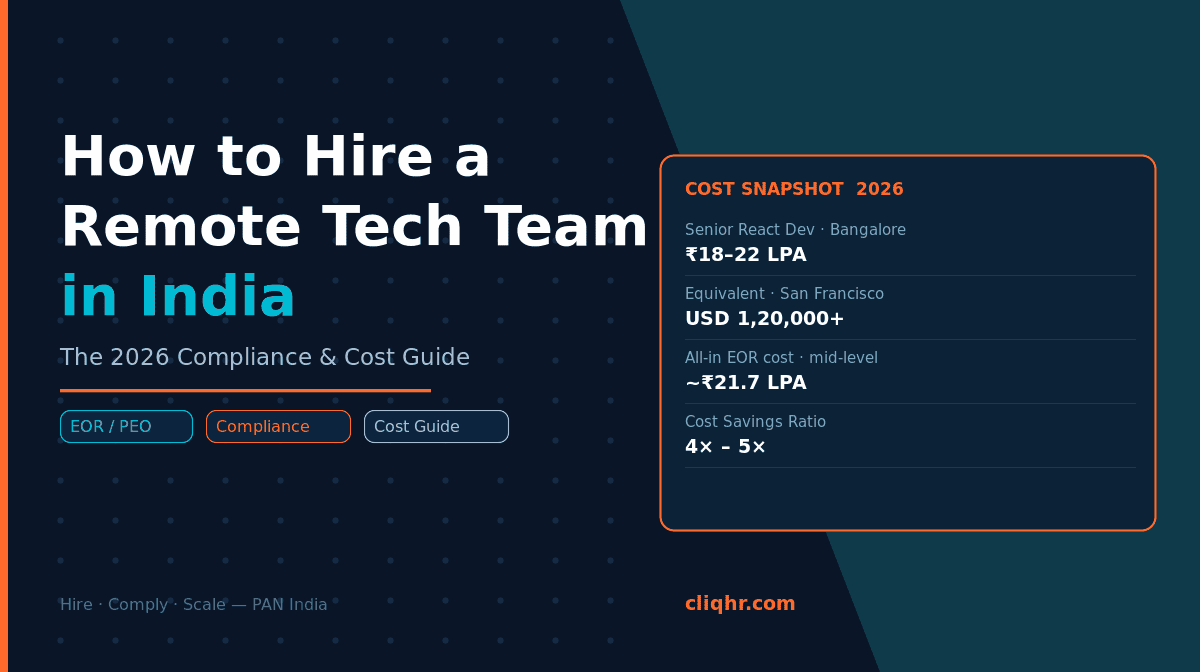 How to Hire a Remote Tech Team in India: The 2026 Compliance and Cost Guide
